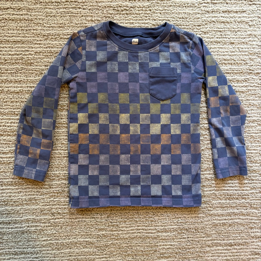 Tea Collection checkered tee 4T‎